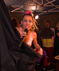 Miley Cyrus boob slip