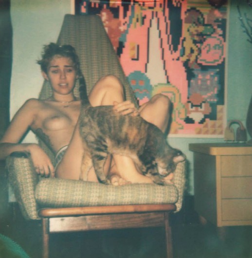 Miley Cyrus topless in V Magazine